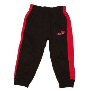 PUMA 2T black red sweatpants toddler
